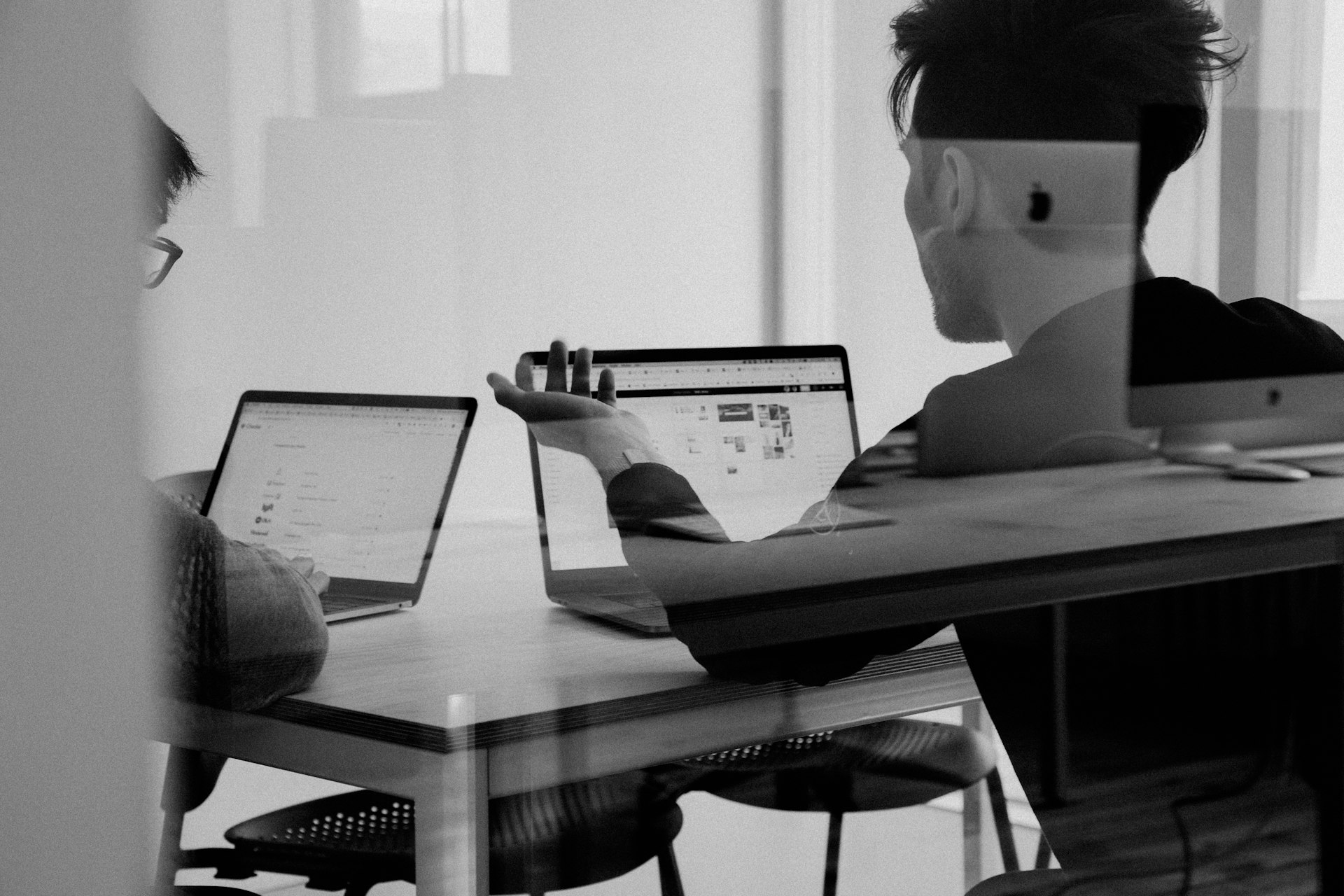 Entrepreneur working on laptop